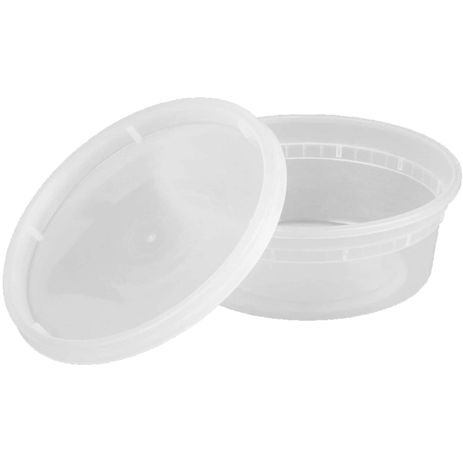 (48 Pack) 16 oz Plastic Soup Containers with Lids, Heavy Duty Deli Food  Storage/Take Out Containers, Microwavable, Leakproof