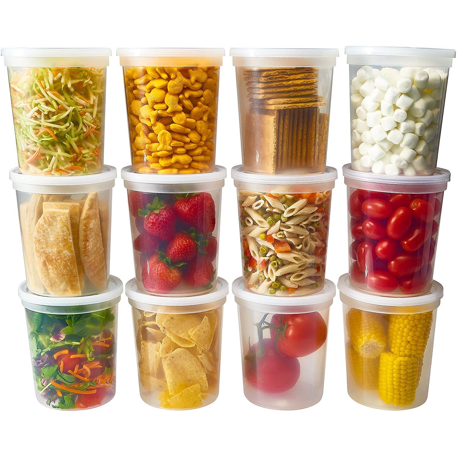  Deli Food Storage Containers with Lids, 16 Ounce (48 Count):  Home & Kitchen
