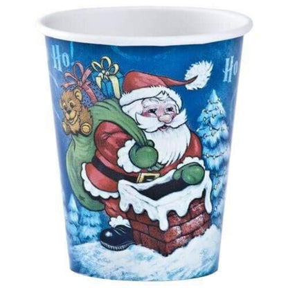 Christmas Santa Premium Heavyweight Paper Cups 9oz 12 count Disposable Hanna K   