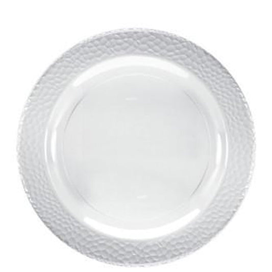 Lillian Tablesettings Pebbled Plastic Plate Clear 9" Tablesettings Lillian   