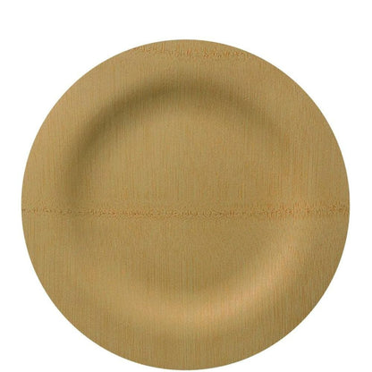 SALE Vezee Bamboo Disposable Dinner Plates Round Size 9" 10PC Plastic Plates Nicole Fantini Collection   