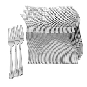 Dynasty Collection Plastic Silver Forks Tablesettings Blue Sky   