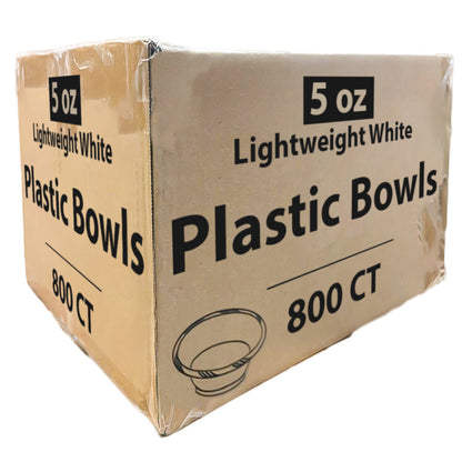 Case of Plastic - 5 oz. - Disposable - Lightweight - White - Dessert Bowls | 800 ct. Bowls Blue Sky   