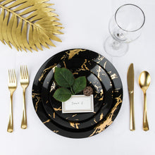 Gold Stroke Black Dinner Plates 9″ Elegant Plates Blue Sky   