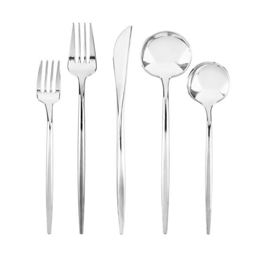NOVELTY FLATWARE COMBO SILVER SET Tablesettings Decorline 40 Pieces  