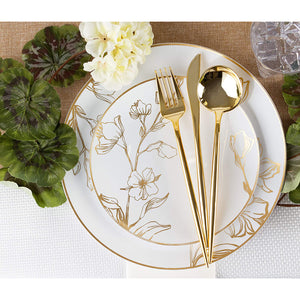 NOVELTY FLATWARE DINNER SOUP SPOONS GOLD Tablesettings Blue Sky   