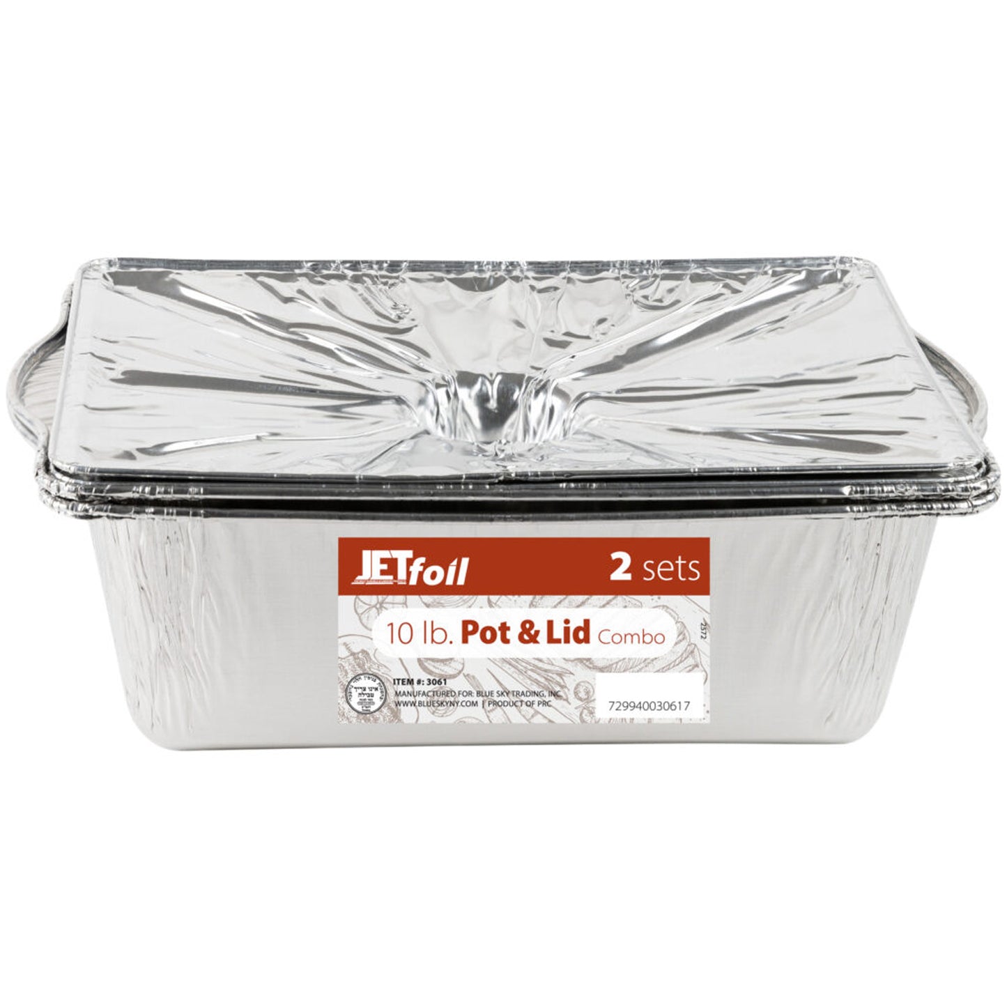 Jet Foil Disposable Aluminum Pot with Lid (Medium)