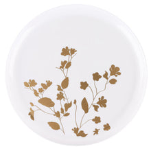 Garden Collection White and Gold Round Dinner Plates 10" Tablesettings Blue Sky 10 Pieces  