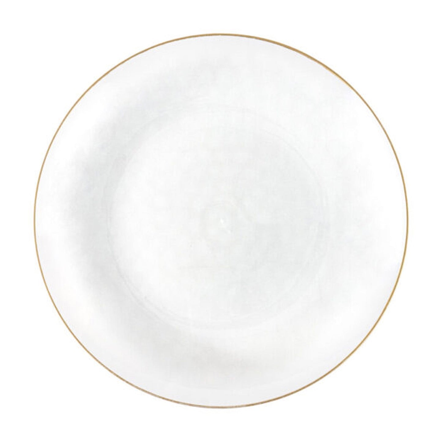 Organic Hammered White Transparent Gold Rim 10″ Plates Tablesettings Blue Sky 10 Pieces  