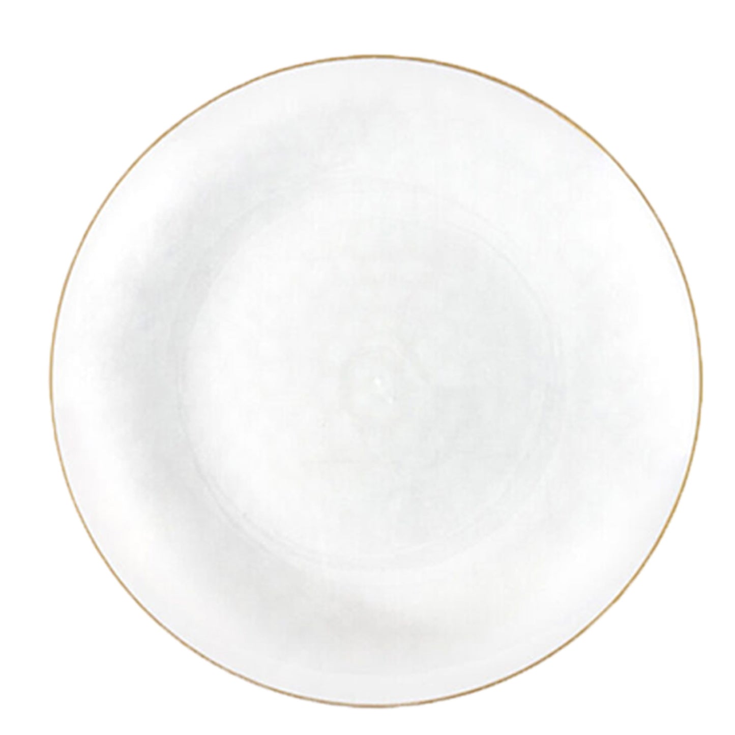 Organic Hammered White Transparent Gold Rim 10″ Plates Tablesettings Blue Sky   
