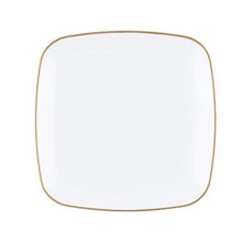 Organic Square Gold Rim White Bowls 16 oz Bowls Blue Sky   