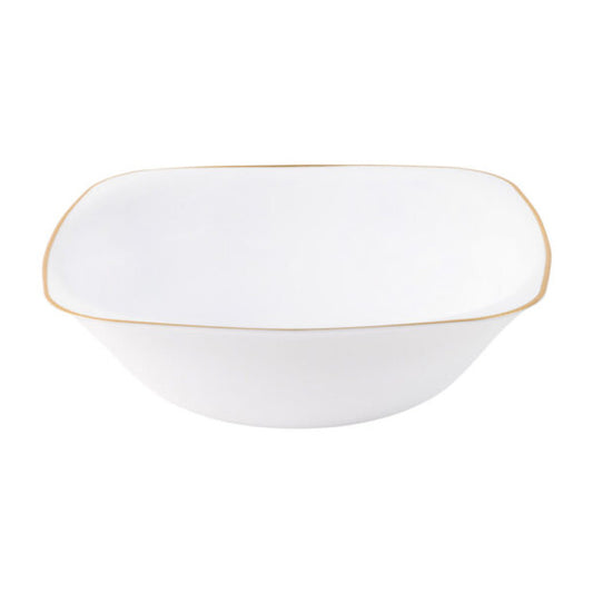 Organic Square Gold Rim White Bowls 16 oz Bowls Blue Sky 10 Pieces  