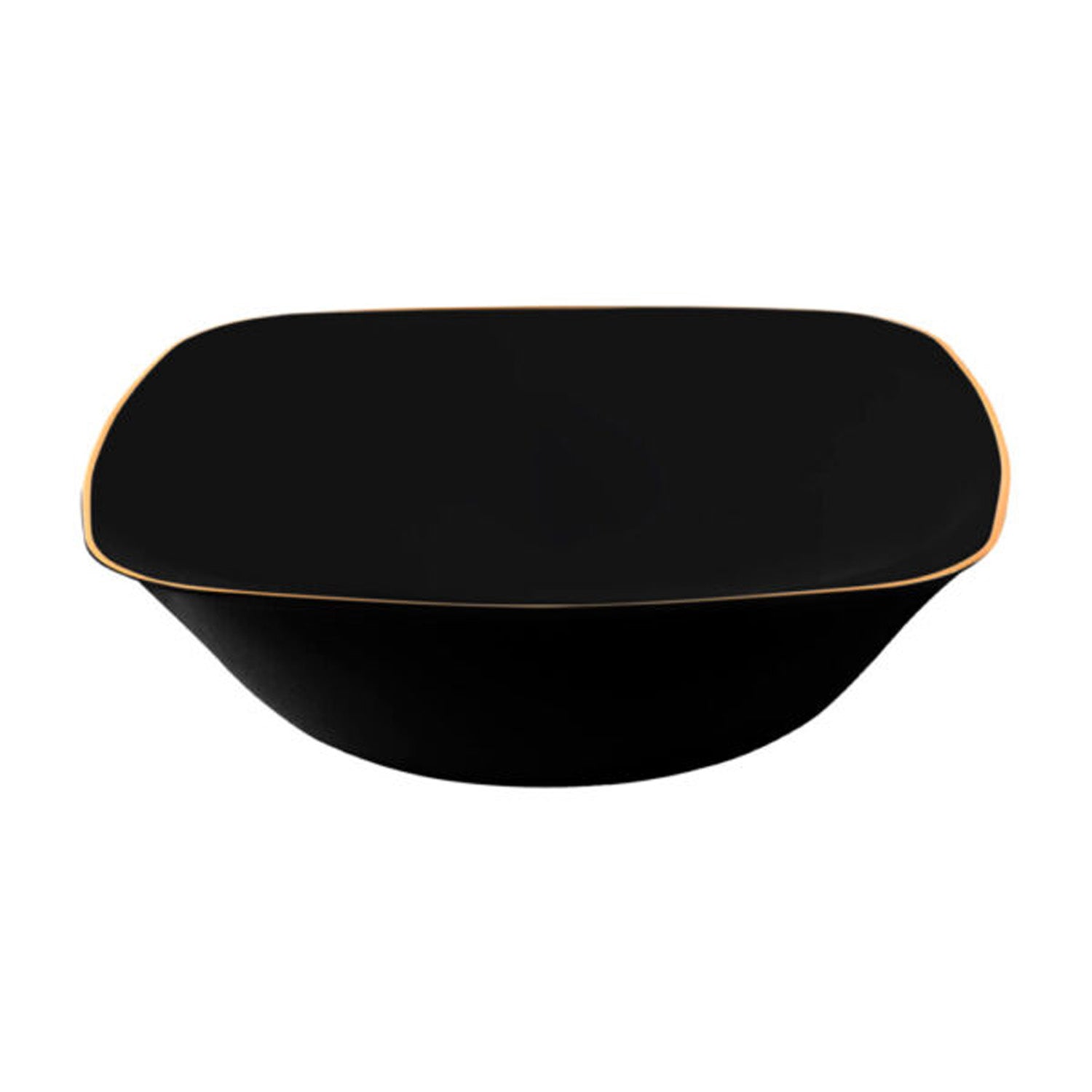 Organic Square Gold Rim Black Bowls 16 oz – OnlyOneStopShop