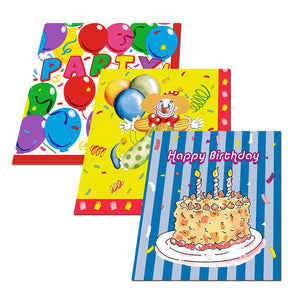 Birthday #1 Disposable Lunch Paper Napkins 20 Ct Tablesettings Nicole Fantini Collection   