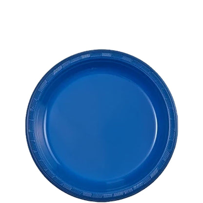 Blue Plastic Plate 7" Plastic Plates Party Dimensions   