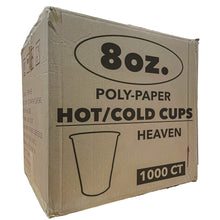 Case of Poly-Paper - 8 oz. - Disposable - Heaven - Hot/Cold Cups| 1000 ct. Paper Cups Nicole Collection   