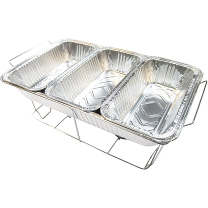 Disposable Aluminum 5LB Loaf Pans Chafing Dish Buffet Party Set with Handy Lighter 20 Pc Disposable Nicole Fantini Collection   