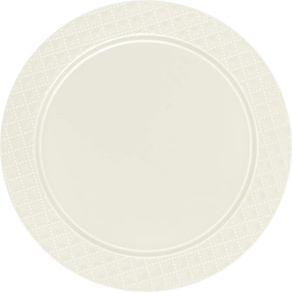 Charger Diamond Design Plates Cream 13" 2CT Tablesettings Decorline   