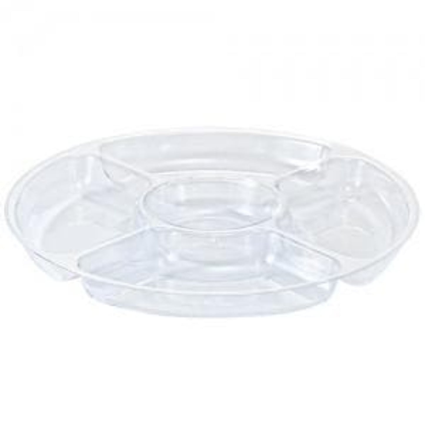 Clear 5 Compartment 12 Plastic Platter
