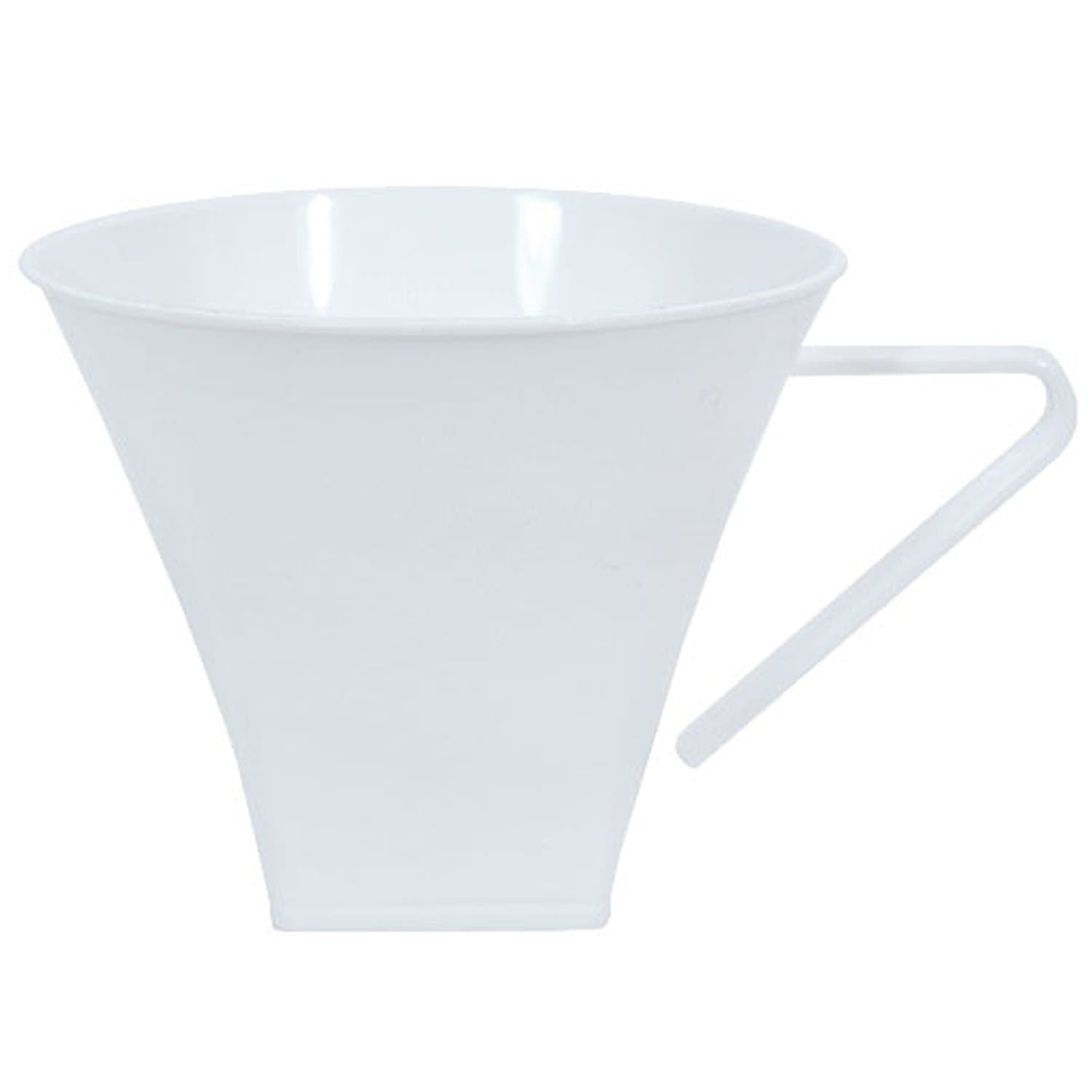 SALE Mug Flared Pearl Plastic Square Coffee 8 oz 8ct Cups Lillian   