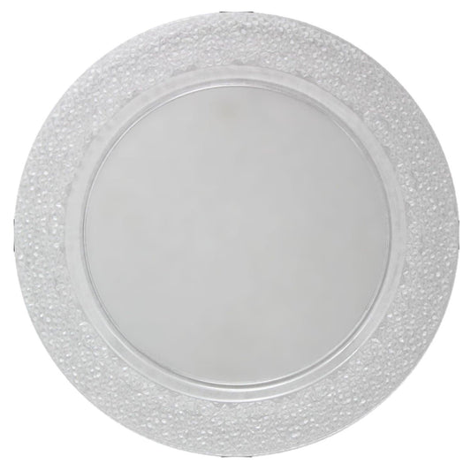 Charger Hammered Design Plates Clear 13" 2CT Tablesettings Decorline   