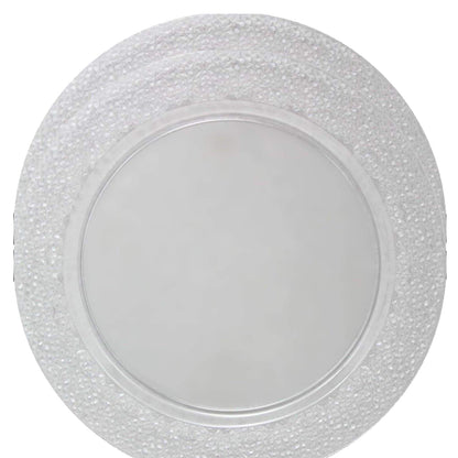 Charger Hammered Design Plates Clear 13" 2CT Tablesettings Decorline   