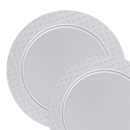 Charger Diamond Design Plates Clear 13" 2CT Tablesettings Decorline   