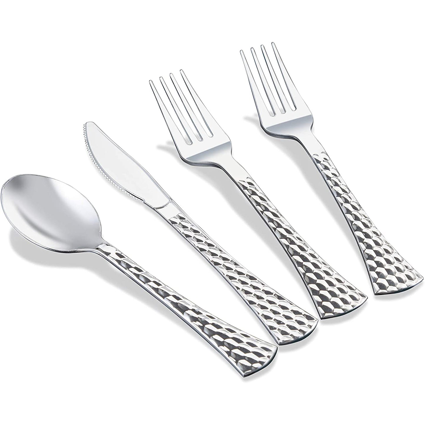 Glamour Collection Extra Heavyweight Disposable Knives Silver Tablesettings Decorline   