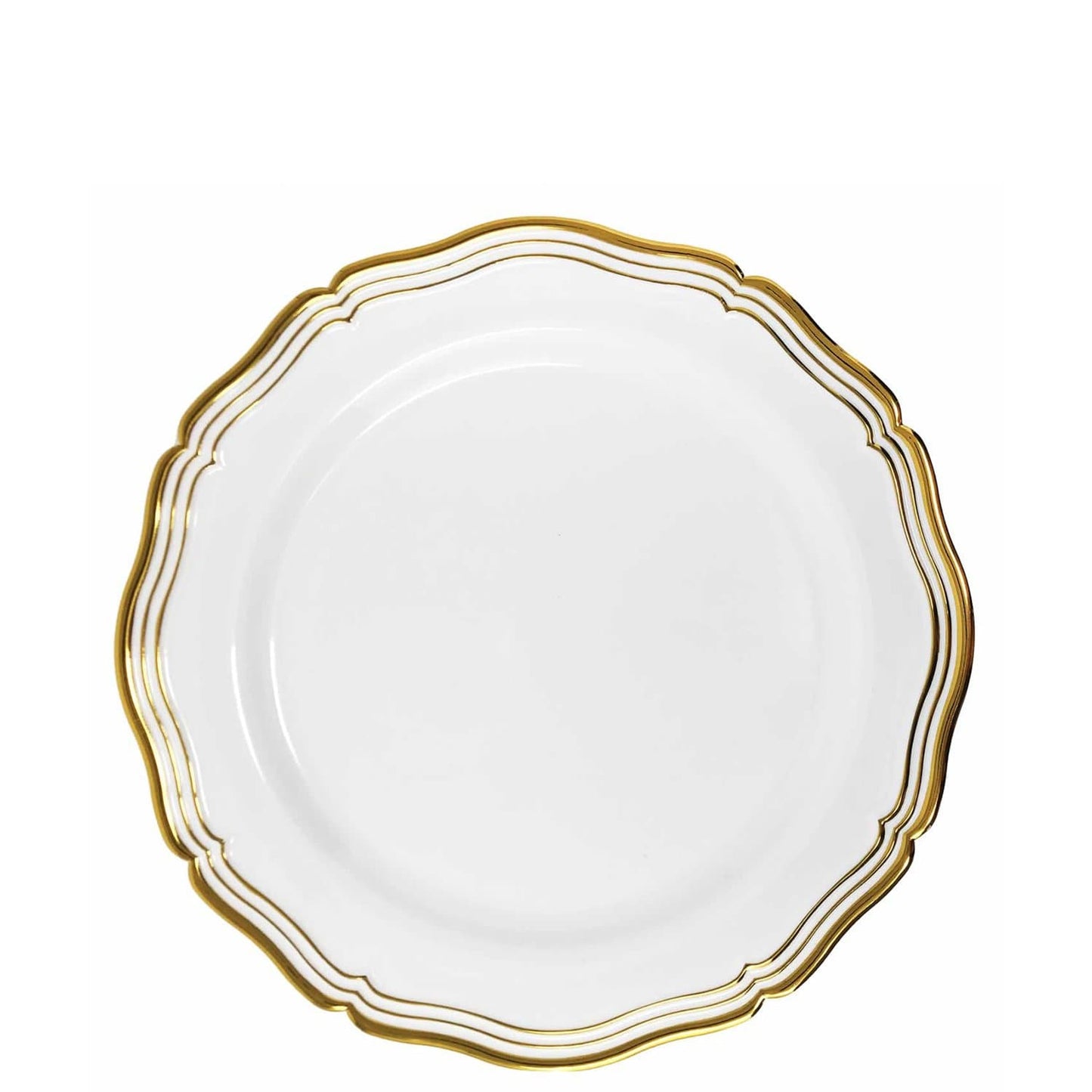 Aristocrat Collections Salad Plate White & Gold 7.5" Plates Decorline   