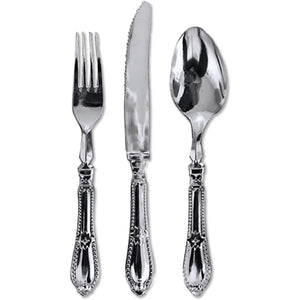 SALE Luxury Baroque Collection Silver Spoons 12 count Tablesettings Decorline   