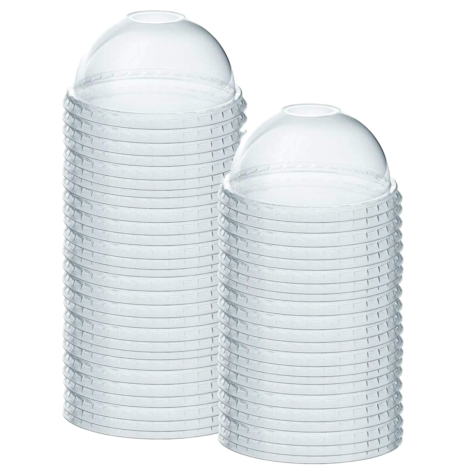 Clear Dome Lids with Hole Fits Only 12, 16, 20, 24 Oz Tops & Straw OnlyOneStopShop   