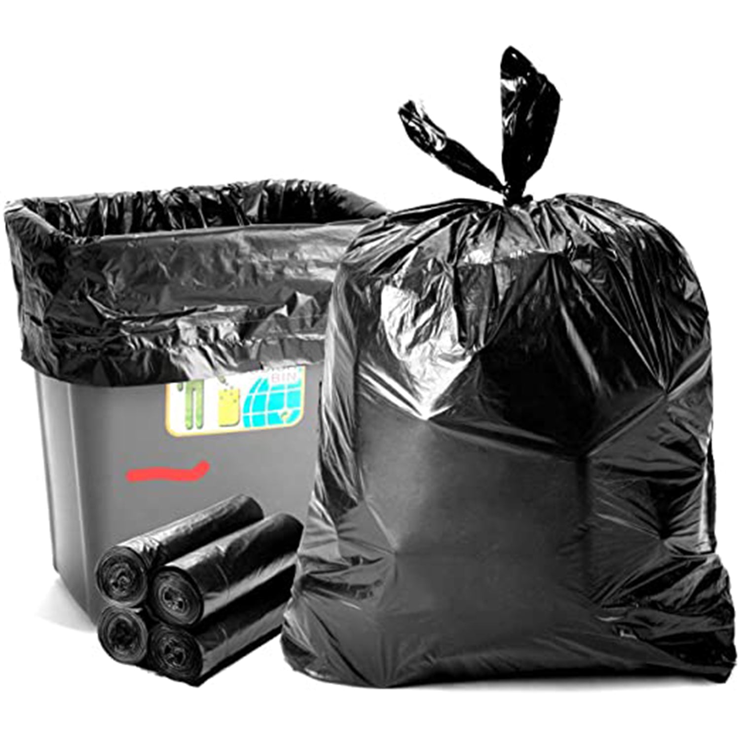 10-Gallon Kitchen Trash Bag, Drawstring Garbage Bags 30-Count Box