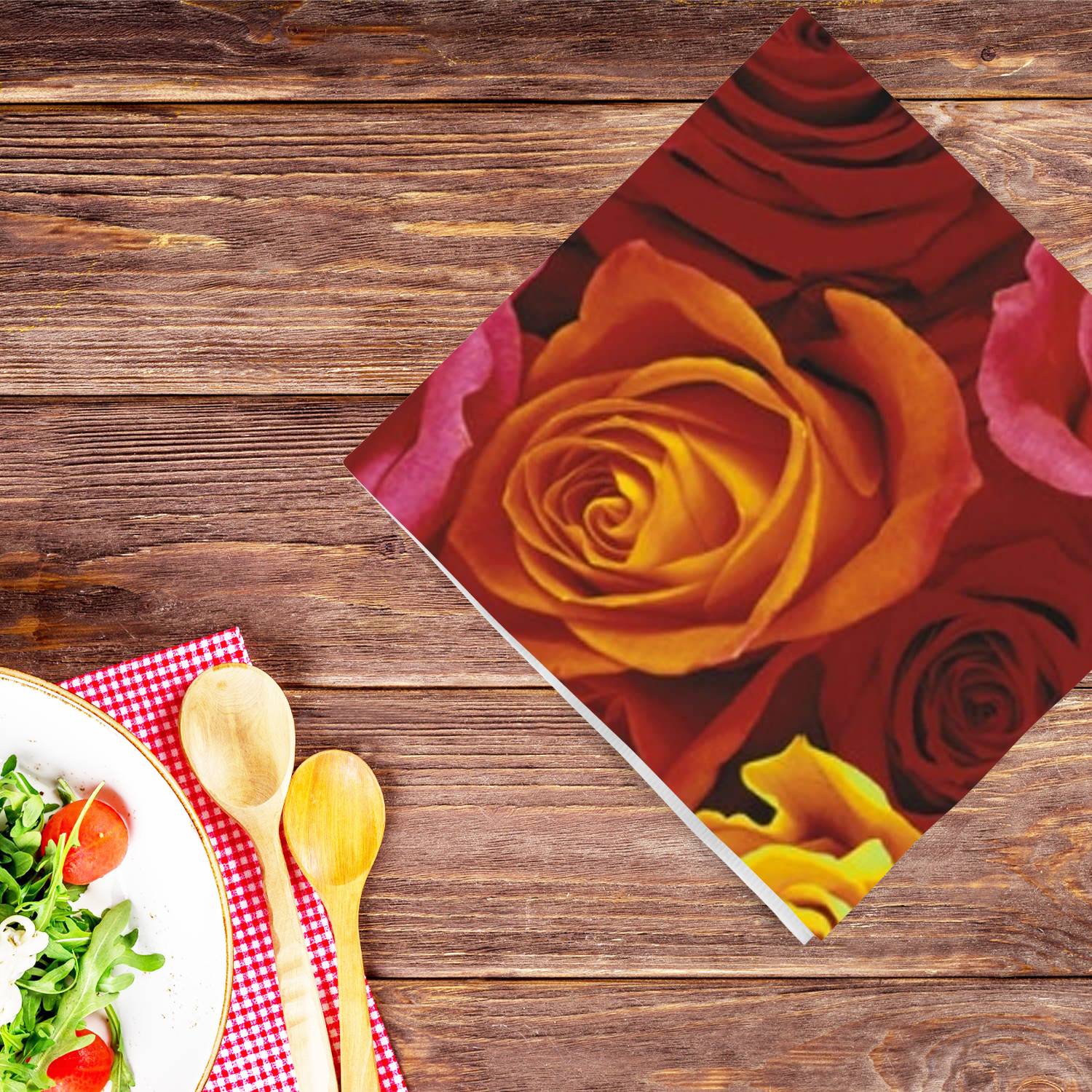 Ecuador Roses Lunch Napkins 20 Ct Tablesettings Decorline   
