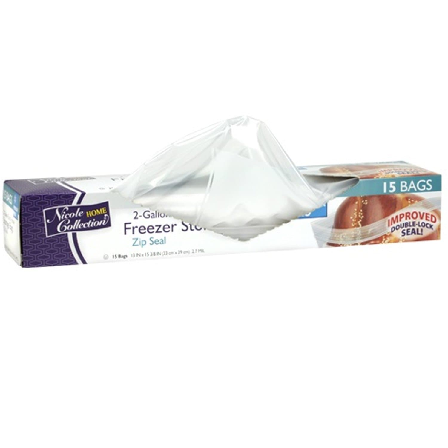 Freezer Storage Bags 2 Gal Extra Heavy Food Storage & Serving Nicole Collection   