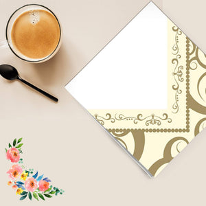 Gold Medley Lunch Napkins 40 count Tablesettings Hanna K Signature   