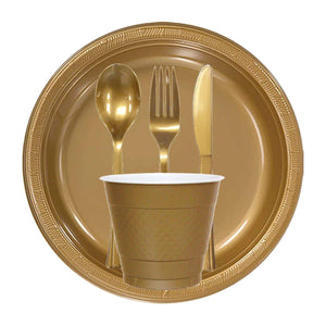 Hanna K. Signature Plastic Plates Gold 10" Plastic Plates Hanna K Signature   