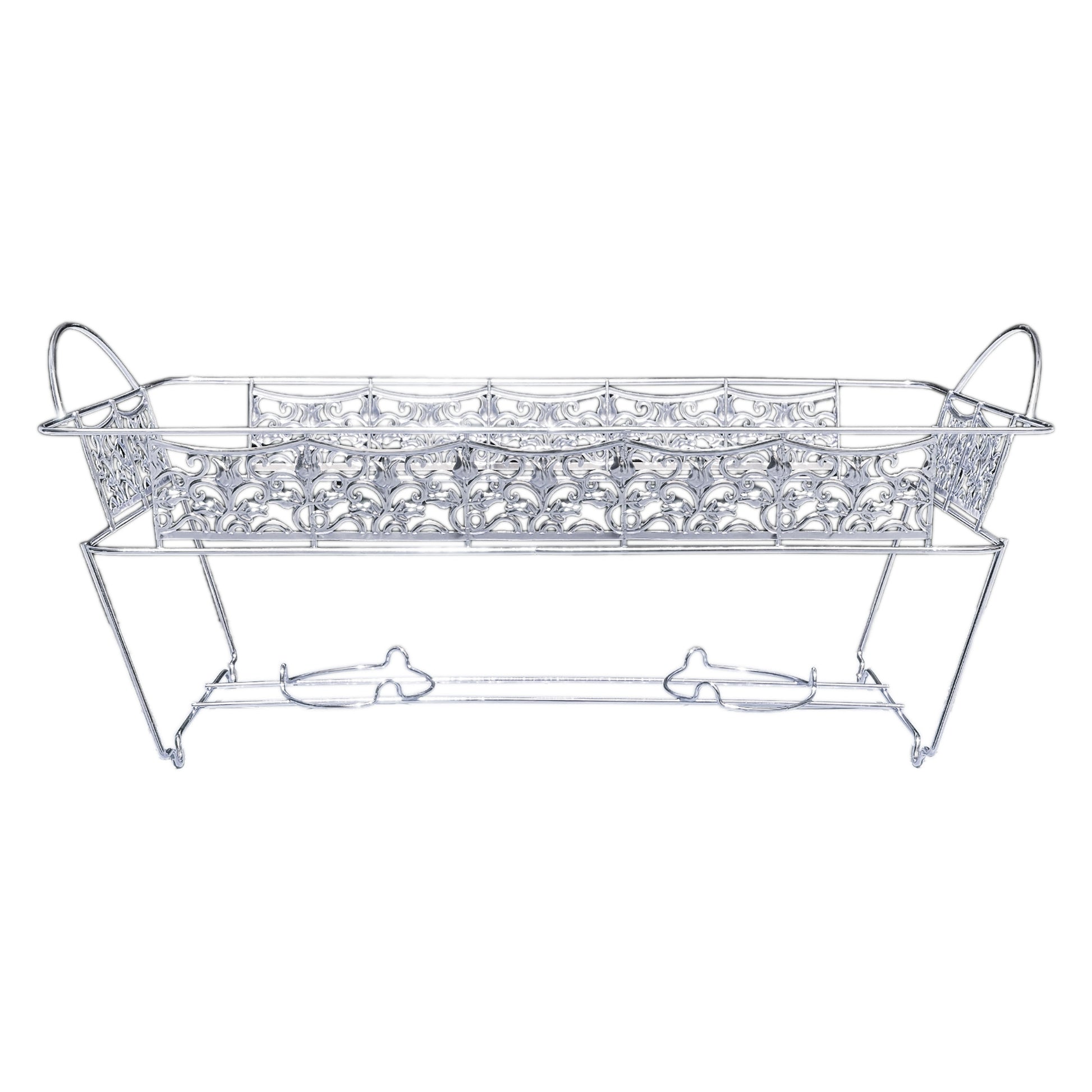 Hanna K. Signature Elements Decorative Disposable Silver Chafing Rack Disposable Hanna K   