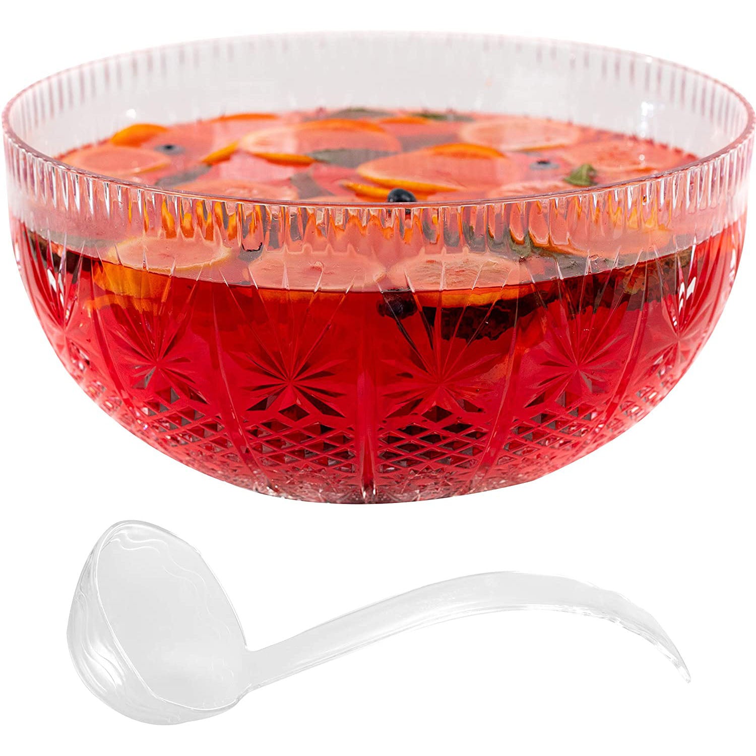 12 CLEAR PLASTIC PUNCH BOWL CUP S HOOKS HANGERS PUNCHBOWL