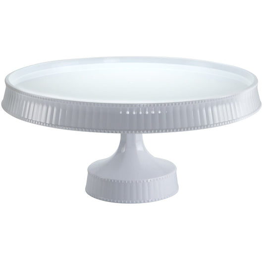 Premium Extra Heavyweight White Cake Plastic Stands 10.5" Disposable Lillian   