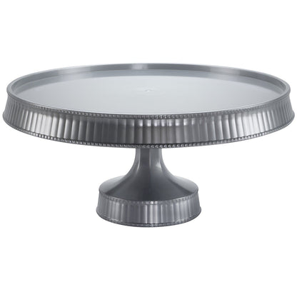 Premium Extra Heavyweight Silver Cake Plastic Stands 10.5" Disposable Lillian   