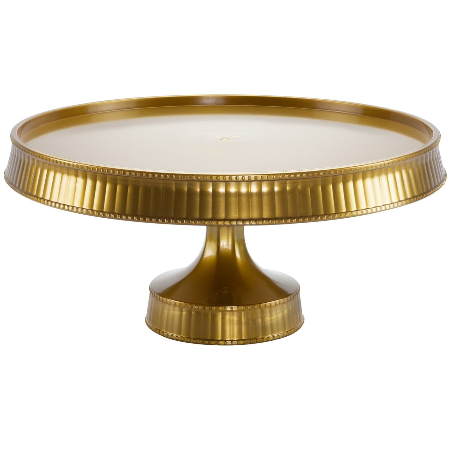 Premium Extra Heavyweight Gold Cake Plastic Stands 10.5" Disposable Lillian   