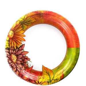 Floral Art Premium Heavyweight Dinner Paper Plates 7" Disposable Hanna K   
