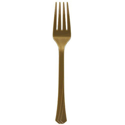 Hanna K. Signature Heavyweight Gold Plastic Fork Cutlery Hanna K Signature   