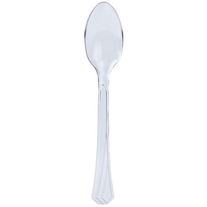 Hanna K. Signature Heavyweight Plastic Teaspoon Clear Cutlery Hanna K Signature   