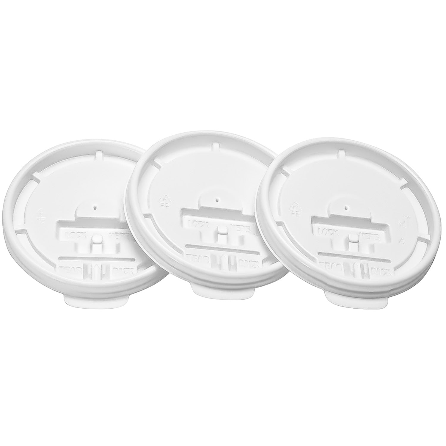 "BULK" White Plastic Lids for 10/12/16oz. Poly-Paper Hot/Cold Cups Paper Cups Nicole Collection   