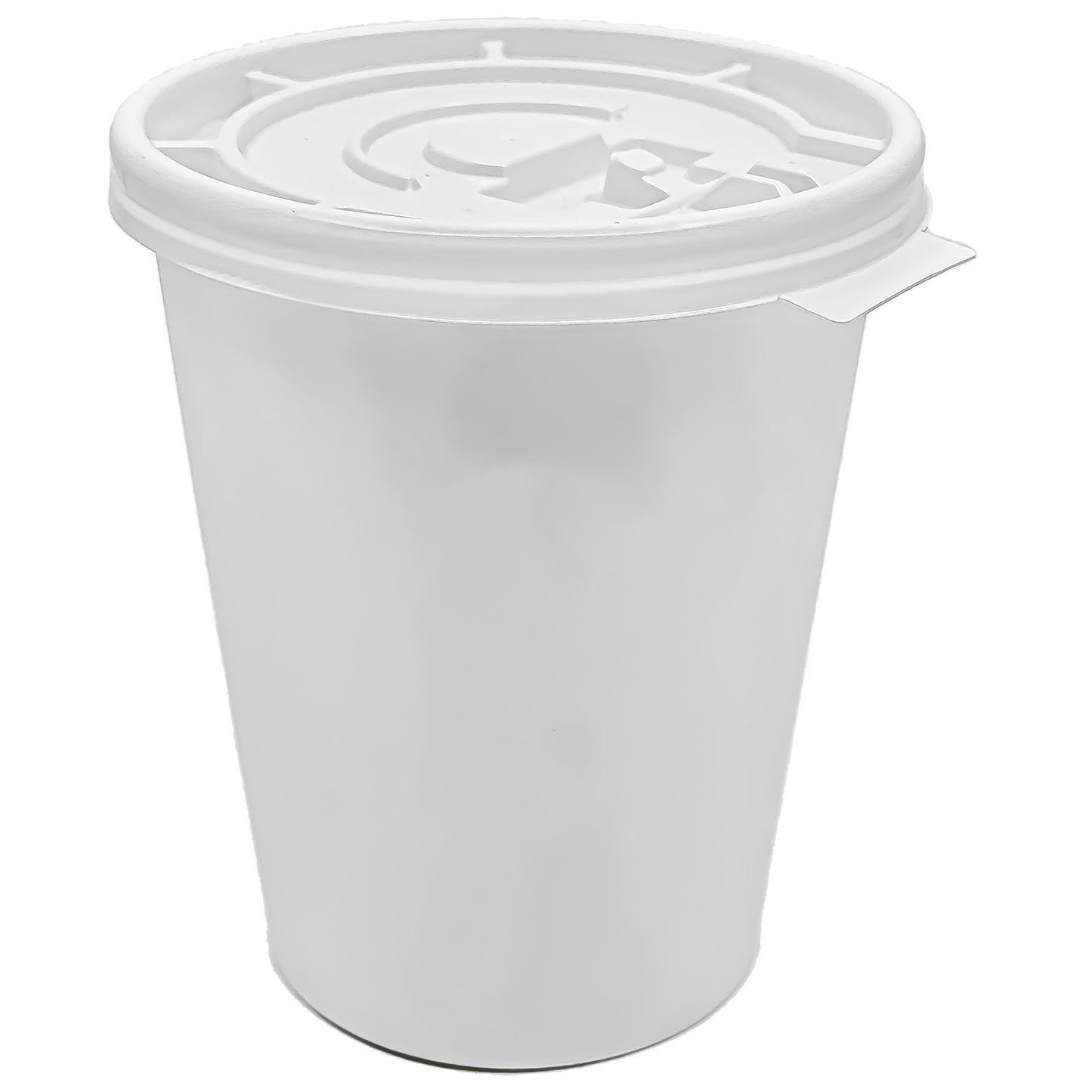 "BULK" White Plastic Lids for 8oz. Poly-Paper Hot/Cold Cups Paper Cups Nicole Collection   