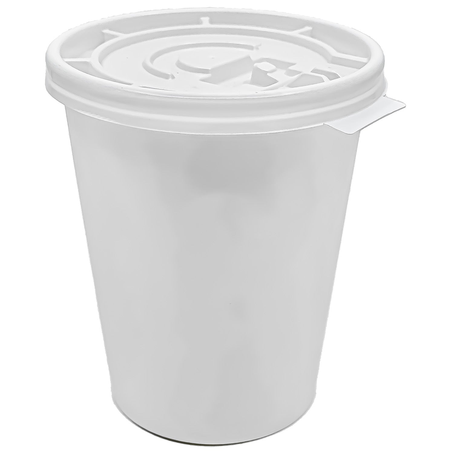 Case of White Plastic - Disposable - Lids for 8oz. Poly-Paper Hot/Cold Cups | 1000 ct. Paper Cups Nicole Collection   