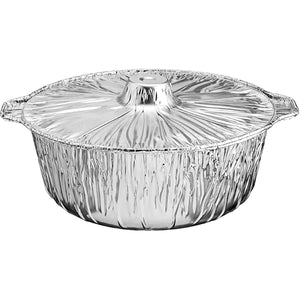 Jet Foil Disposable Aluminum Pot With Lid 14X4.50  8 QT (X-Large) Disposable Blue Sky   