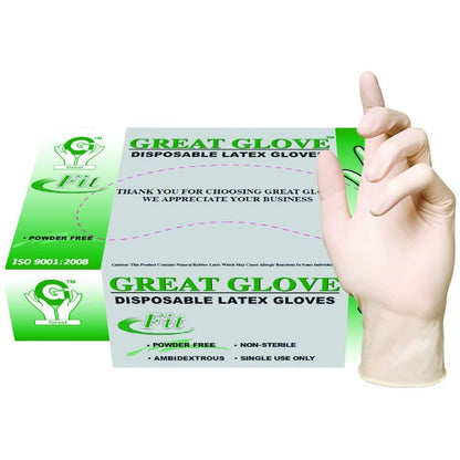 100 PC Latex Powder Free Disposable Gloves - XLarge Gloves OnlyOneStopShop 100 Pieces  