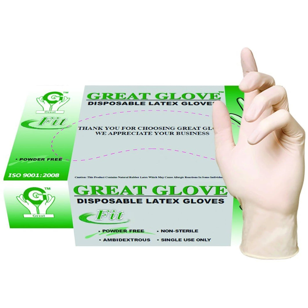 100 PC Latex Powder Free Disposable Gloves - Large Gloves OnlyOneStopShop 100 Pieces  